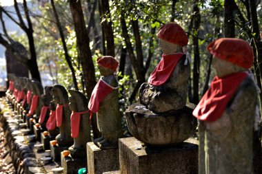 Parktaki eski taş mezarlığın manzarası