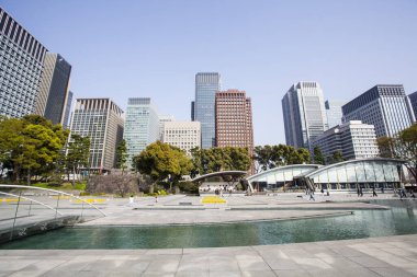 Modern şehir manzarası arka plan görüntüsü, şehir konsepti 