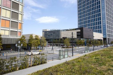 Modern şehir manzarası arka plan görüntüsü, şehir konsepti 