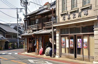 Japonya 'da geleneksel ahşap ev. Eski mimari