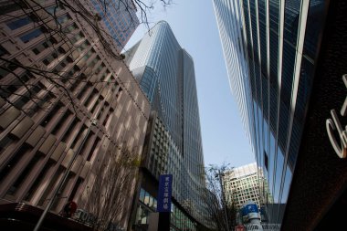 Modern şehir manzarası arka plan görüntüsü, şehir konsepti 