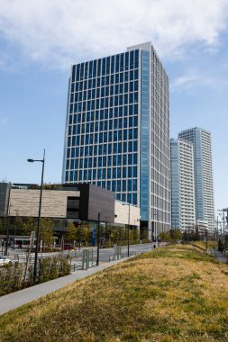 Modern şehir manzarası arka plan görüntüsü, şehir konsepti 