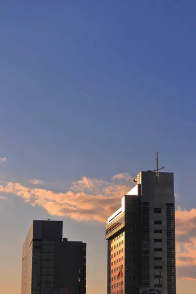 東京シティの夕日 — ストック写真