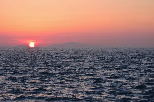 Hermosa Puesta Sol Sobre Vista Del Fondo Del Mar —  Fotos de Stock