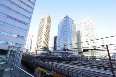 Modern şehir manzarası arka plan görüntüsü, şehir konsepti 