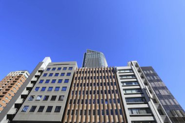 Modern şehir manzarası arka plan görüntüsü, şehir konsepti 