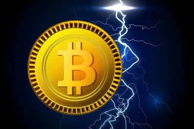 Bozuk paralı kripto para kavramı, mali arka plan 