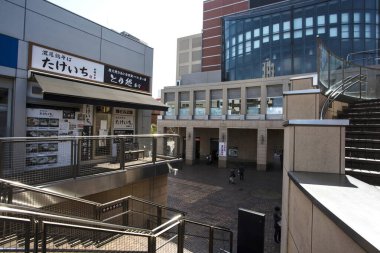 Modern şehir manzarası arka plan görüntüsü, şehir konsepti, Tokyo, Japonya