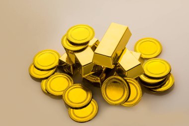 altın sikkeler arkaplan görünümü 