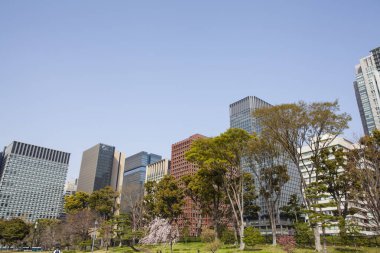 Modern şehir manzarası arka plan görüntüsü, şehir konsepti 