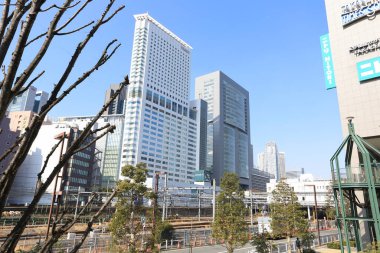 Modern şehir manzarası arka plan görüntüsü, şehir konsepti 