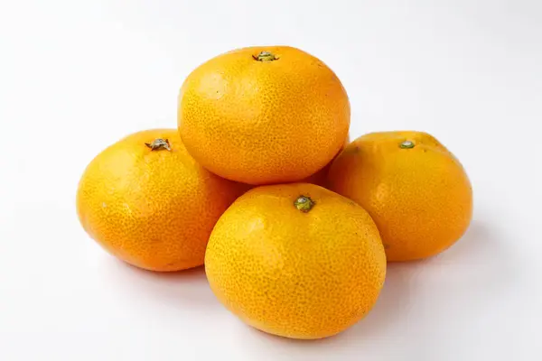 Ripe Tangerines White Background — Stock Photo, Image