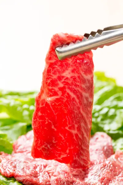 Carne Wagyu Affettata Alta Qualità Manzo Giapponese — Foto Stock