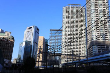 Modern şehir manzarası arka plan görüntüsü, şehir konsepti 