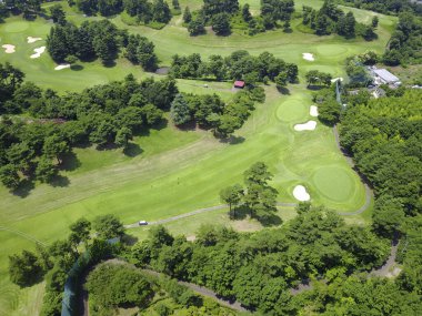 Yeşil alanda golf sahası 