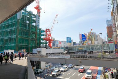 Şehir manzarası arka plan görüntüsü, şehir konsepti 