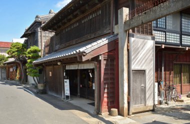 Japonya 'da geleneksel ahşap ev. Eski mimari