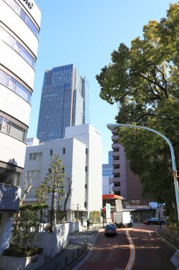 Modern şehir mimarisi arka planı, şehir konsepti 