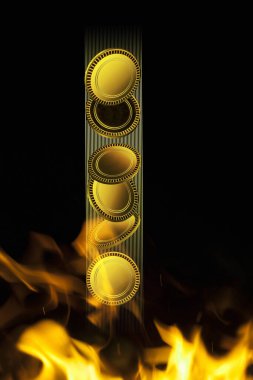 Bitcoin ile kripto para arkaplan görünümü  