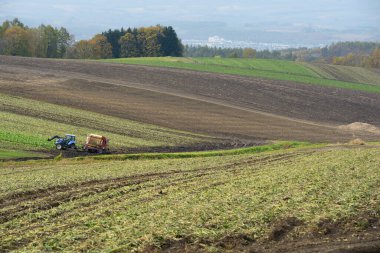 Kırsalda tarla sürülmüş.