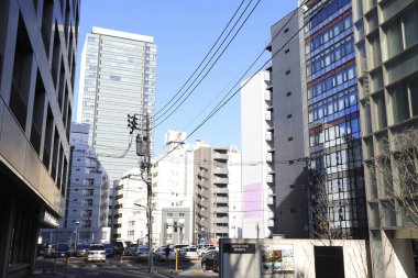 Modern şehir manzarası arka plan görüntüsü, şehir konsepti 