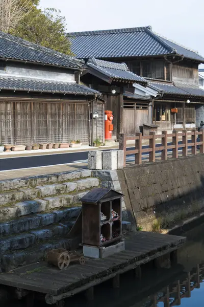 Canal Traditional Japanese Architecture Old City Katori Chiba Prefecture — Stock Photo, Image