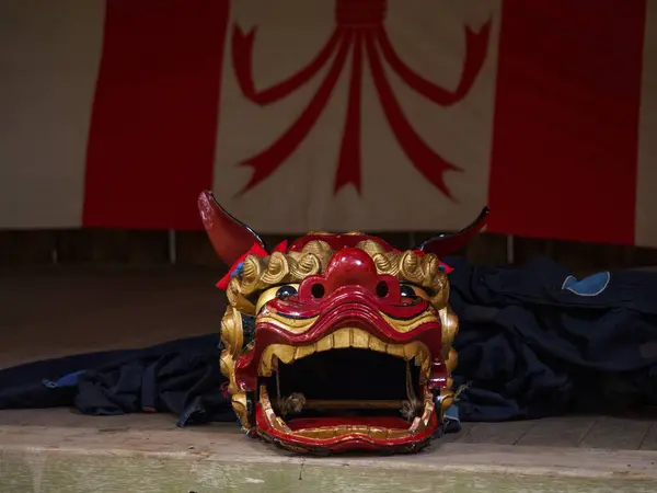 red mask of dragon, Asian culture traditional symbol