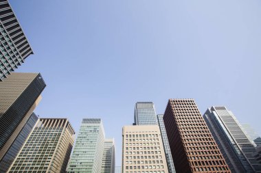 Modern şehir manzarası arka plan görüntüsü, şehir konsepti 