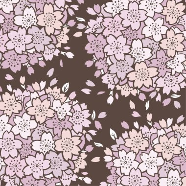 Kusursuz çiçek deseni, soyut arkaplan, resimleme 