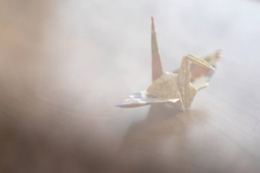 Japon vinç origami yakın çekim görüntüsü