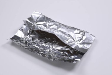 Crumpled piece of aluminum foil