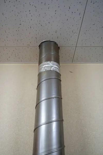 Aluminium Flexible Exhaust Air Vent Kitchen Hood Pipe — Zdjęcie stockowe