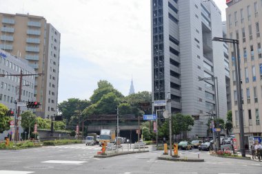 Şehir manzarası arka plan görüntüsü, şehir konsepti 