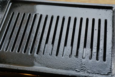 siyah mutfak ızgara ızgara arka planı