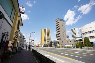 Modern şehir manzarası arka plan görüntüsü, şehir konsepti 