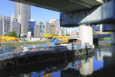 Şehir manzarası arka plan görüntüsü, şehir konsepti 