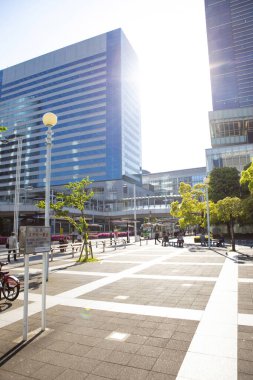 Modern şehir manzarası arka plan görüntüsü, şehir konsepti 