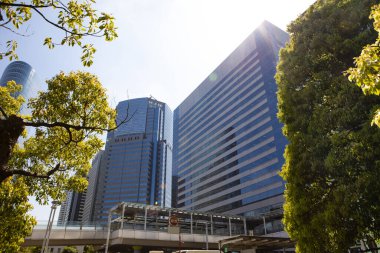 Şehir manzarası arka plan görüntüsü, şehir konsepti 