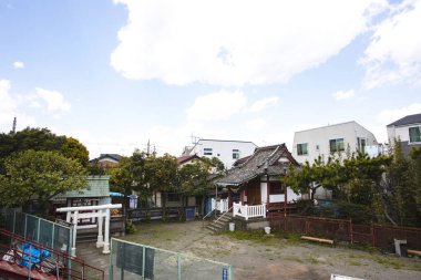 Haneda, Japonya 'daki Tamagawa Benzaiten manzarası