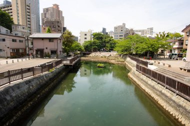 Modern şehir arka plan görüntüsü, şehir manzarası konsepti