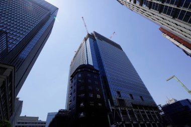 Modern şehir manzarası arka plan görüntüsü, şehir konsepti 