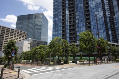 Modern şehir manzarası arka plan görüntüsü, şehir konsepti 