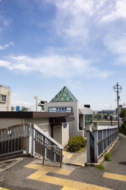 Ota, Tokyo, Japonya 'daki Keikyu Tenkubashi İstasyonu manzarası