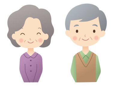 Çizgi filmdeki son sınıf erkek ve kadının hoş bir çizimi.