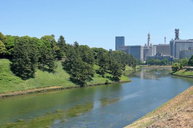 İmparatorluk Sarayı 'nın Doğu Bahçeleri, Chiyoda Bölgesi, Tokyo, Japonya