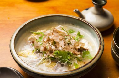 Lezzetli Asya yemeği yakın çekim görüntüsü