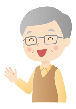 Çizgi filmin şirin bir çizimi. Mutlu son sınıf öğrencisi.