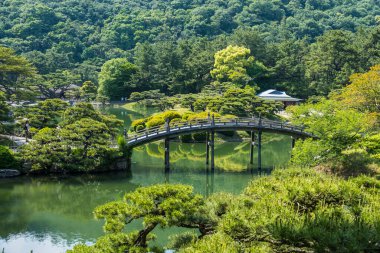 Parktaki güzel Japon manzarası 