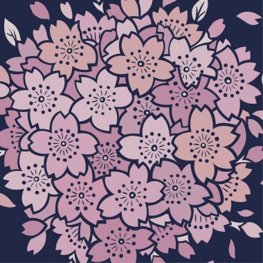 Kusursuz çiçek deseni, soyut arkaplan, resimleme 