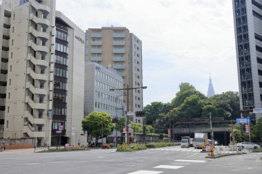 Şehir manzarası arka plan görüntüsü, şehir konsepti 